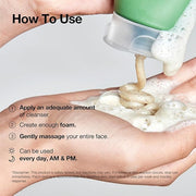 Espuma limpiadora profunda de poros con quercetinol y hojas de corazón de Anua (150 ml)